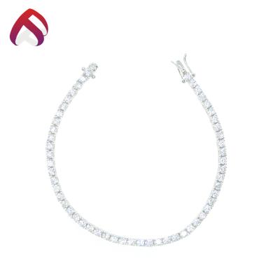 China Factory Price Wholesale White Zircon 925 Sterling Silver Tennis Bracelet for sale