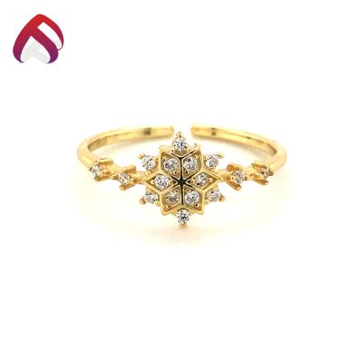 China TRENDY Fashion 925 Sterling Silver Jewelry With White CZ Five-pointed Star Ring for sale