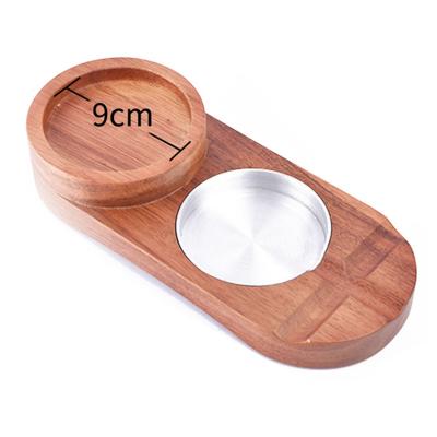 China Cigar Storage Custom Logo Whiskey Glass Cigar Case Holder Accessories Stand Car Wood Cigar Ashtray Holder for sale