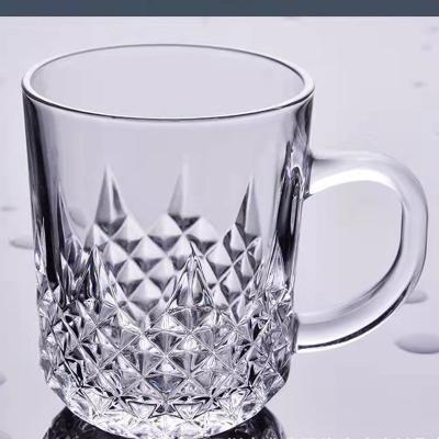 China Sustainable Custom Clear Cool Tea Glass Cup Set Borosilicate Wholesale Mini Small Glass Tea Cups Mugs with Handle for sale