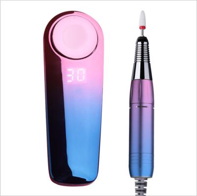 China New Mini Rechargeable Nail Drill Multiple Tending Lightweight Works Manicure Machine Polisher Tools for sale