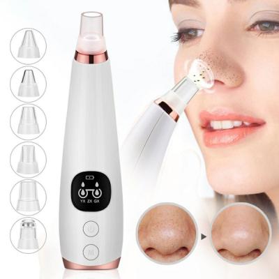 China Professional Popular Personal Electric Blackhead Remover Vacuum Pore Remover Vacuum Black Head Remover With 6 Replacement Heads for sale