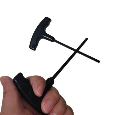 China Large Quantity Chrome Molybdenum Steel Black Body Easy To Handle Hex Wrench T-Handle Allen Wrench for sale