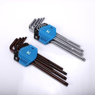 China S2 T-Handle Allen Wrench Set T10 To T50 Series Medium Kex Hey Set DIY Tools for sale