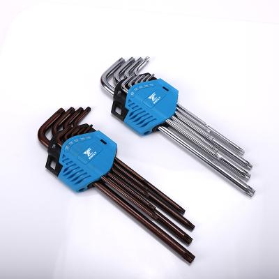 China Customized 9pcs Durable Short Arm Multifunctional Torx Wrench Universal T6 Torx Wrench for sale