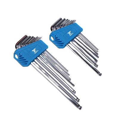 China Quick Delivery Durable Tekton Ball End Hex Wrench Sets 9Pcs Wrench Set Hex Key Allen Wrench Set With Ball End for sale