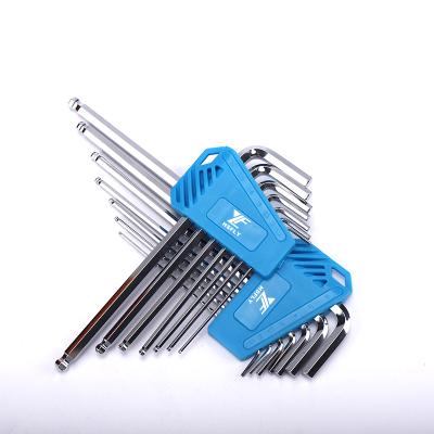 China Durable High Cost Performance Tekton Ball End Hex Key Wrench Set 9Pc Long Anti-Slip Ball-End Hex Key Set for sale