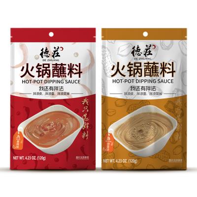 China Dezhuang 120g Spicy Flavor Original Seasoning Pot Side Sauce Hotpot Hotpot Tahini Dip DZ-5 for sale