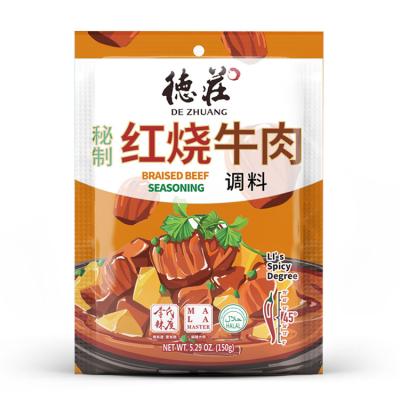 China Dezhuang 150g Chinese Taste Flavor Spicy Stir Fry Braised Beef Seasoning DZ-27 for sale