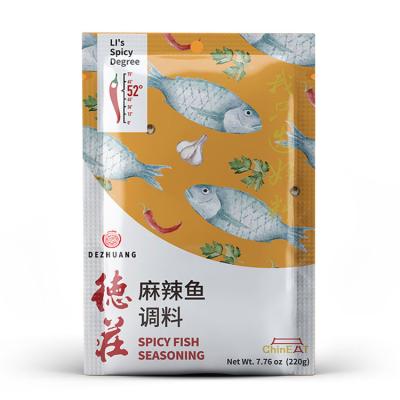 China Dezhuang 220g Sichuan Authentic Taste Delicious Spicy Fish Soup Base Seasoning DZ-22 for sale