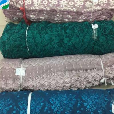 China Breathable China Market Good Selling 100% Polyester Fabric Mesh Embroidered Fabric telas de china current for sale