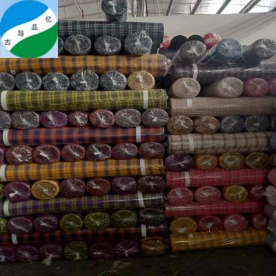 China Sustainable Check Fabric Wholesale TC Yarn Dyed Fabric In Jiangsu Stock Lot Fabric for sale