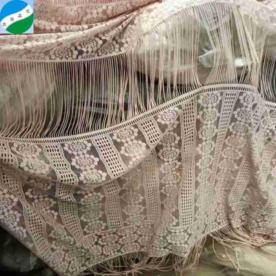 China Beautiful Batch100% Polyester Memory Fabric China Stock Lot Lace Dress Fabric for sale