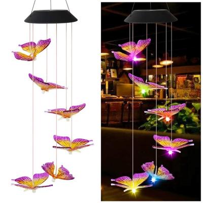 China Hanging Art Decor Wholesale Solar Power Led Chimes Ornament Wind Chime for sale