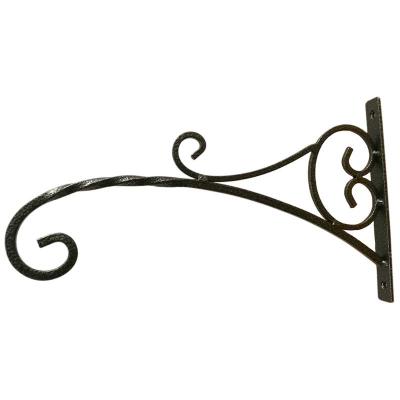 China Contemporary Wholesale 12 Inch Wrought Iron Vegan Plant Hook Metal Wall Hanging Hook For Garden for sale