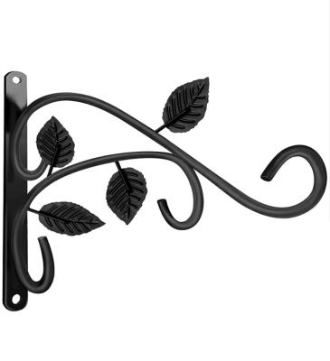 China New 2022 Contemporary Wholesale Metal Leaf Bracket Hanging Hanger Wall Hook for Lanterns and Feeders or Bird Plants for sale