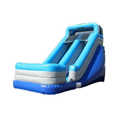 China Lightweight PVC Inflatable Blue Inflatable Slides Backyard Trampoline Slides For Kids for sale