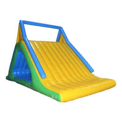 China 0.9mm PVC Tarpaulin Water Play Equipment Inflatable Water Park Triangle Slide Floating Game Aqua Park For Sale for sale