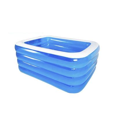 China Blue PVC Inflatable Pool For Kids Eco-PVC Inflatable Swim Pool Home Use for sale