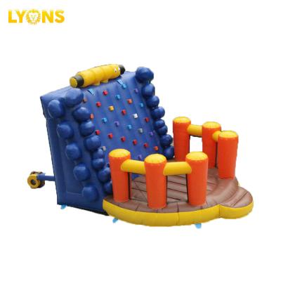 China Cute Rock Wall Commercial Activities Cat Inflatable Climbing Walls Outdoor Climbing Games For Kids for sale