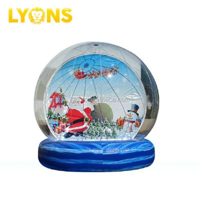 China Commercial/Car Events Spray Giant Inflatable Snow Globes Inflatable Christmas Globe Snow Globe Tent for sale