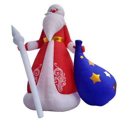 China Wholesale Giant Inflatable Oxford Cloth Santa Claus With Gifts Balloon Christmas Decoration On Hot Sale for sale