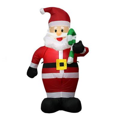 China Advertising Santa Claus 1.2m Inflatable Christmas Yard Decoration With LED Lights Hot Sale for sale