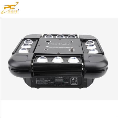 China PRESENT 2022 New 12pcs 10W Rgbw 4in1 Infinitely Moving Effect Head Led Strobe Spider Beam Party Lighting Laser DJ Moving Head Lights for sale