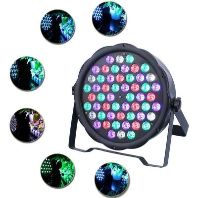 China Garden Canton Pincheng LED Par 54pcs*3W RGB 3in1 Plastic Mini Par Par 54pcs*3W RGB 3in1 LED Flat Light For Stage Wedding for sale