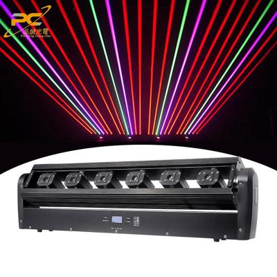 China Dmx 6 Stage Nightclub Wedding Event Fat Beam Bar Lazer DJ Equipment 6 Moving Eye Laser Light Bars RGB Laser Light Stage Head Light for sale