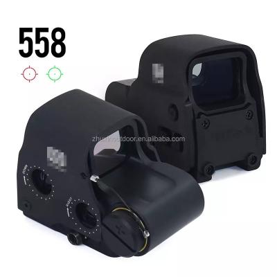 China Tactical Holographic Dot Optic Sight Scope With 20mm Aluminum Alloy 558 Red Green Rail Mounts Hunting Scopes for sale