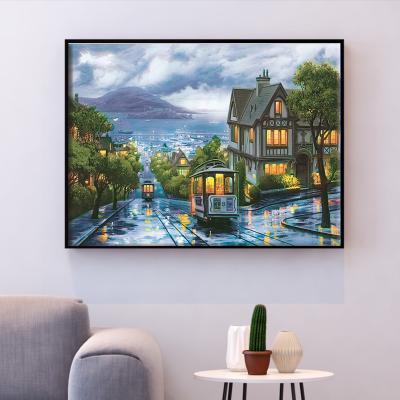 China Europe Road 5D DIY Diamond Painting Landscape Wall Canvas Art Painting For Home Decor Full Drill Cross Stitch Embroidery Kits for sale