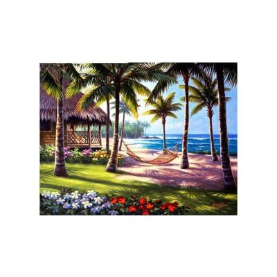 China DIY 5D Europe Tree Diamond Painting Seascape Painting Wall Canvas Art Painting For Home Decor Full Drill Cross Stitch Embroidery Kits for sale