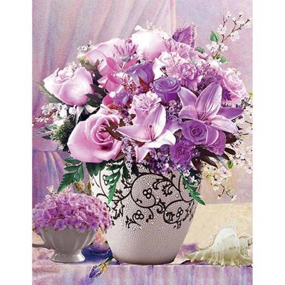 China Europe 5D DIY Flower Diamond Painting Flower Wall Canvas Art Painting For Home Decor Full Drill Cross Stitch Diamond Kits for sale