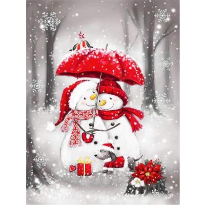 China Europe 5D DIY Diamond Painting Snowman Christmas Painting Wall Canvas Art Painting For Home Decor Full Drill Cross Stitch Diamond Kits for sale