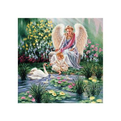 China Europe Little Girl 5D DIY Diamond Painting Angel Painting Wall Canvas Art Painting For Home Decor Full Drill Cross Stitch Diamond Kits for sale