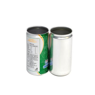 China Wholesale Beverage Food Grade Aluminum Beverage Can Small Aluminum Cans 200ml With Aluminum Lids for sale