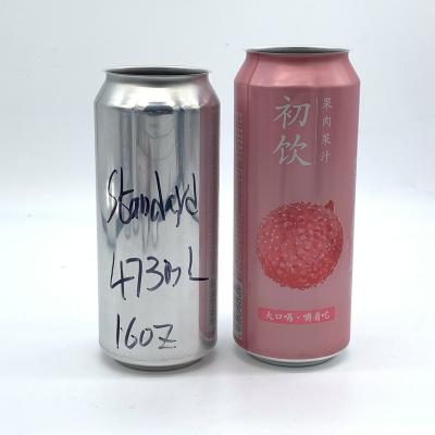 China Empty Beverage Aluminum Beer Cans 473ml BPA Ni Aluminum Cans 16oz for sale