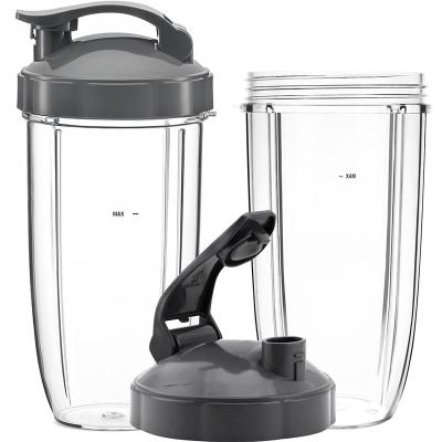 China Household Replacement Cup for Nutri Blender Spare Parts 32oz Cup with Flip Top To Go Lid for 600W and 900W Blender, Nutri Pack of 2 for sale