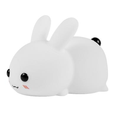 China Modern Smart Touch Sensor Novelty Rabbit Baby Kids Gift Creative Sleep Silicone Night Light Bunny Lamp Night Light Room for sale