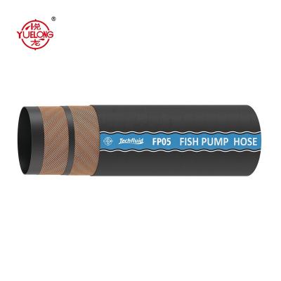 China Wear-resistance flexible rubber hose conveying sea water and fish used for fishing boats and marine fishing systems fish pump hose for sale