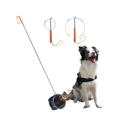 China Foldable Poop Shovel Dog Waste Collection Tool Viable Removal Long Handle Cat Litter Scoop Pet Poop Scooper With Poop Bags for sale