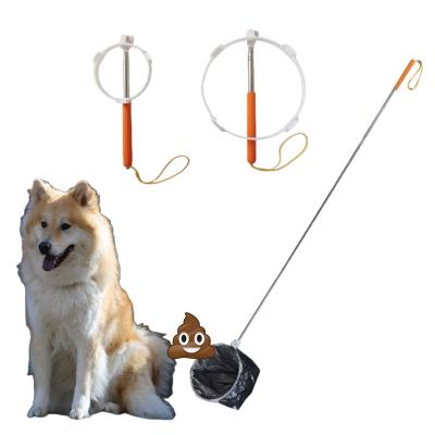 China Long Poop Handle Dog Shovel Waste Collection Tool Viable Collapsible Picker Removal Pooper Scooper With Dog Lead for sale