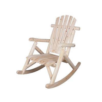 China Reclining Outdoor Garden Log Wooden Rocking Chair for sale