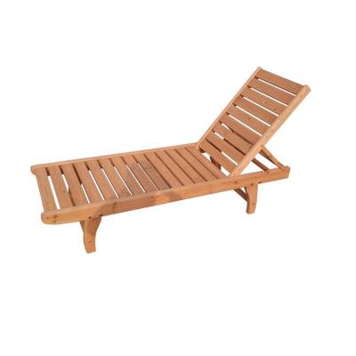 China Farmhouse Outdoor Leisure Pool Chair Wooden Sun Sofa for sale