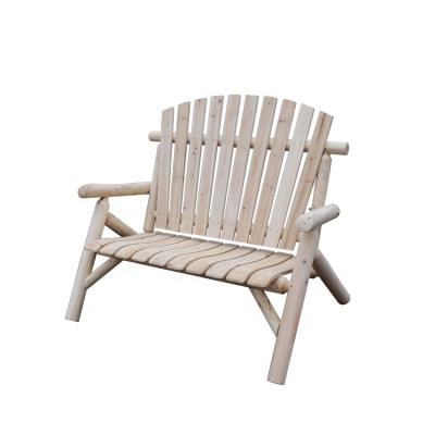 China American Outdoor Patio Log Double Farmhouse Style Wood Garden Chair for sale