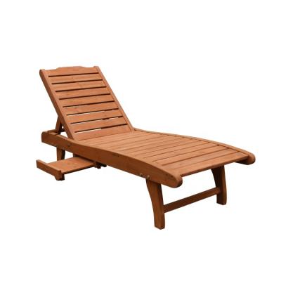 China Outdoor Wooden Farmhouse Garden Pool Sun Lounger for sale