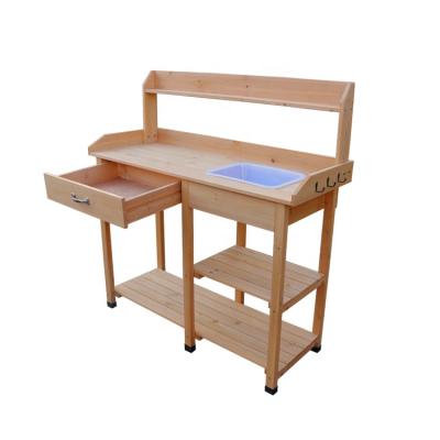 China CLASSIC Outdoor Garden Wooden Potting Table With Sink for sale