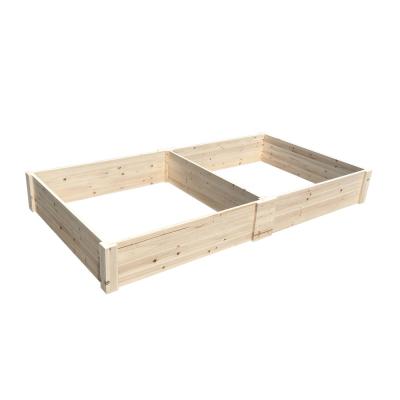 China American Style Cedar Double Wood Garden Beds Outdoor Decoration for Vegetables for sale