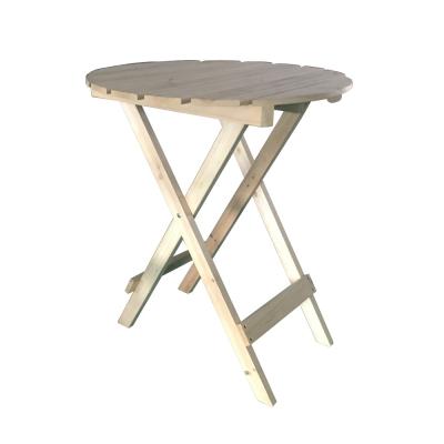 China Round Farmhouse 100% Solid Wood Foldable Garden Table for sale